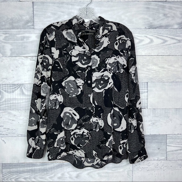 All Saints Tops - All Saints Silk Button Down Top